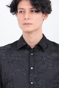 TORNADO MART(トルネードマート) |TORNADO MART∴サテンオーガンジーシュリンクフラワープリントシャツ