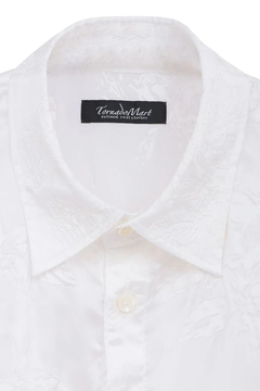 TORNADO MART(トルネードマート) |TORNADO MART∴サテンオーガンジーシュリンクフラワープリントシャツ