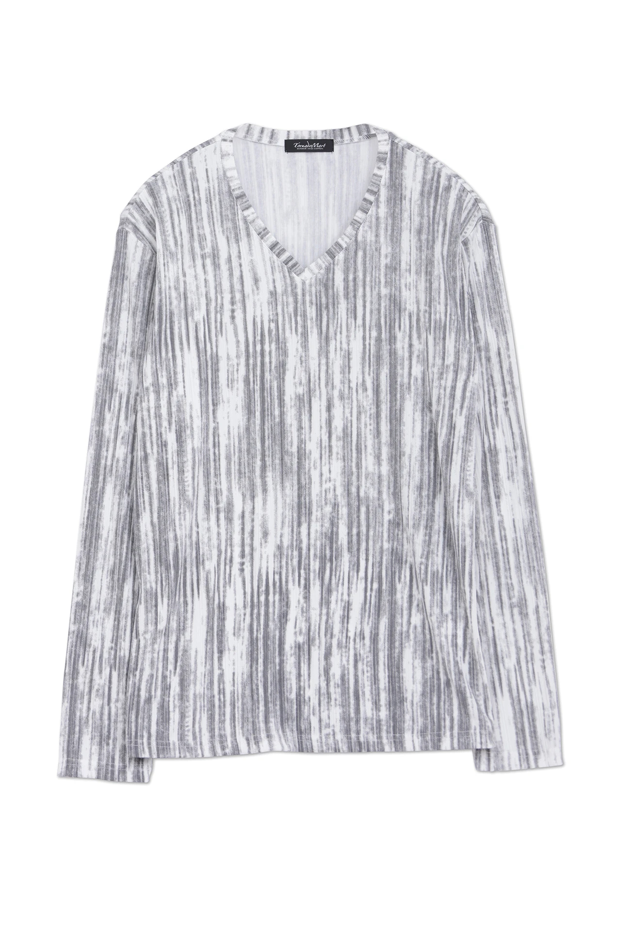 GLEAMストライプテレコVネックカットソー / TORNADO MART（トルネード