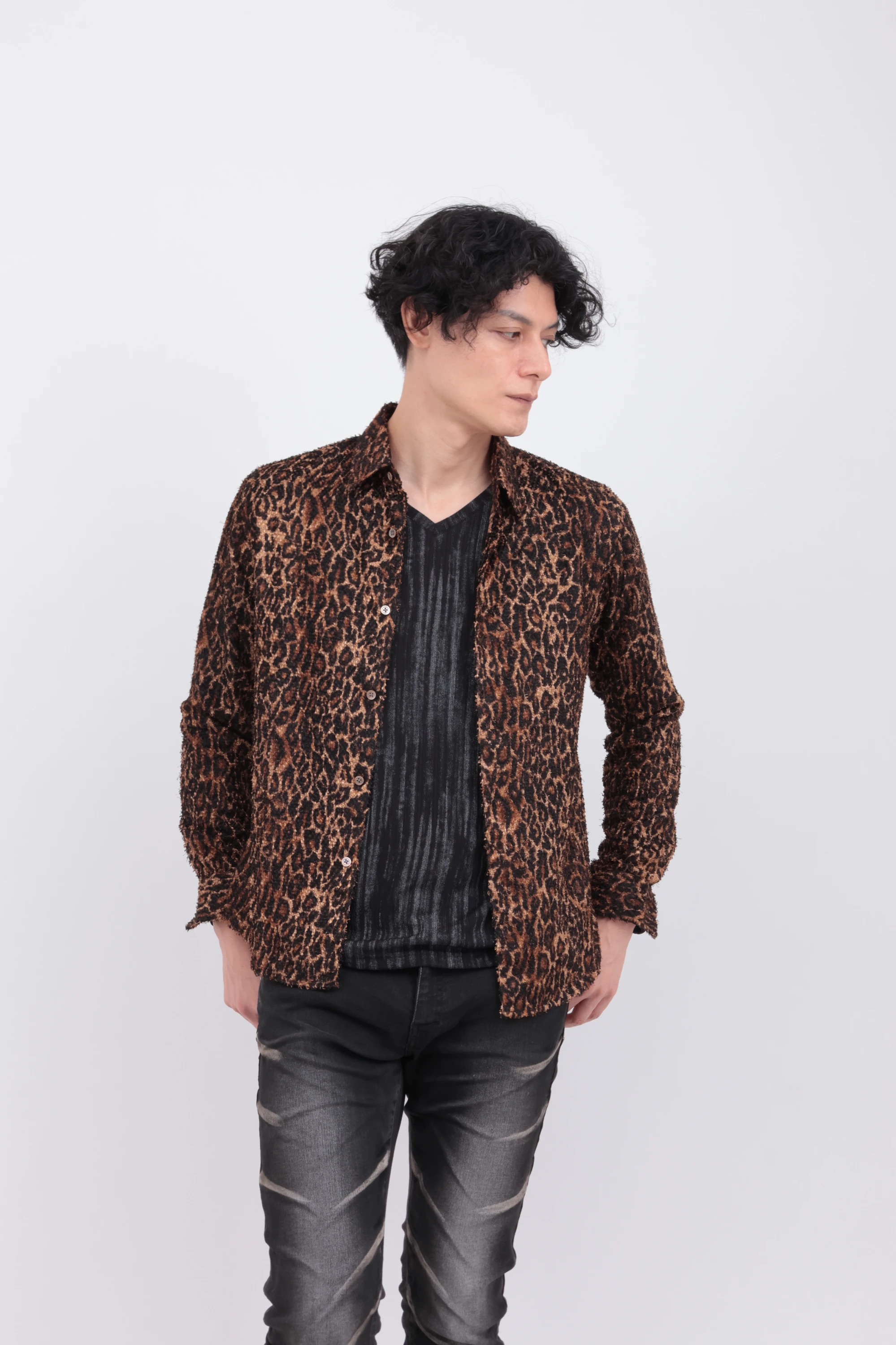 TORNADO MART∴インディアンカットJQレオパードシャツ / TORNADO MART