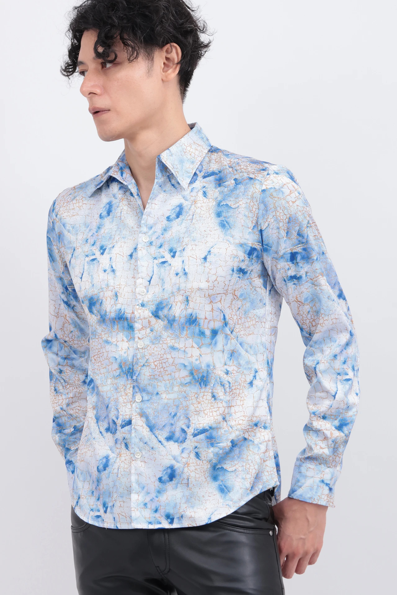 TORNADO MART∴マーブルクロコダイルプリントシャツ / TORNADO MART