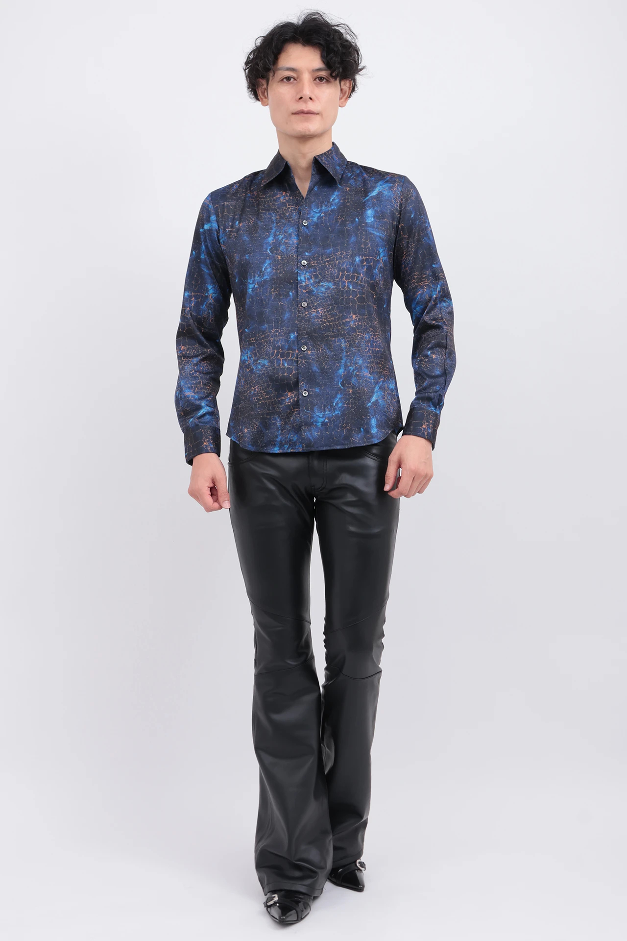 TORNADO MART∴マーブルクロコダイルプリントシャツ / TORNADO MART