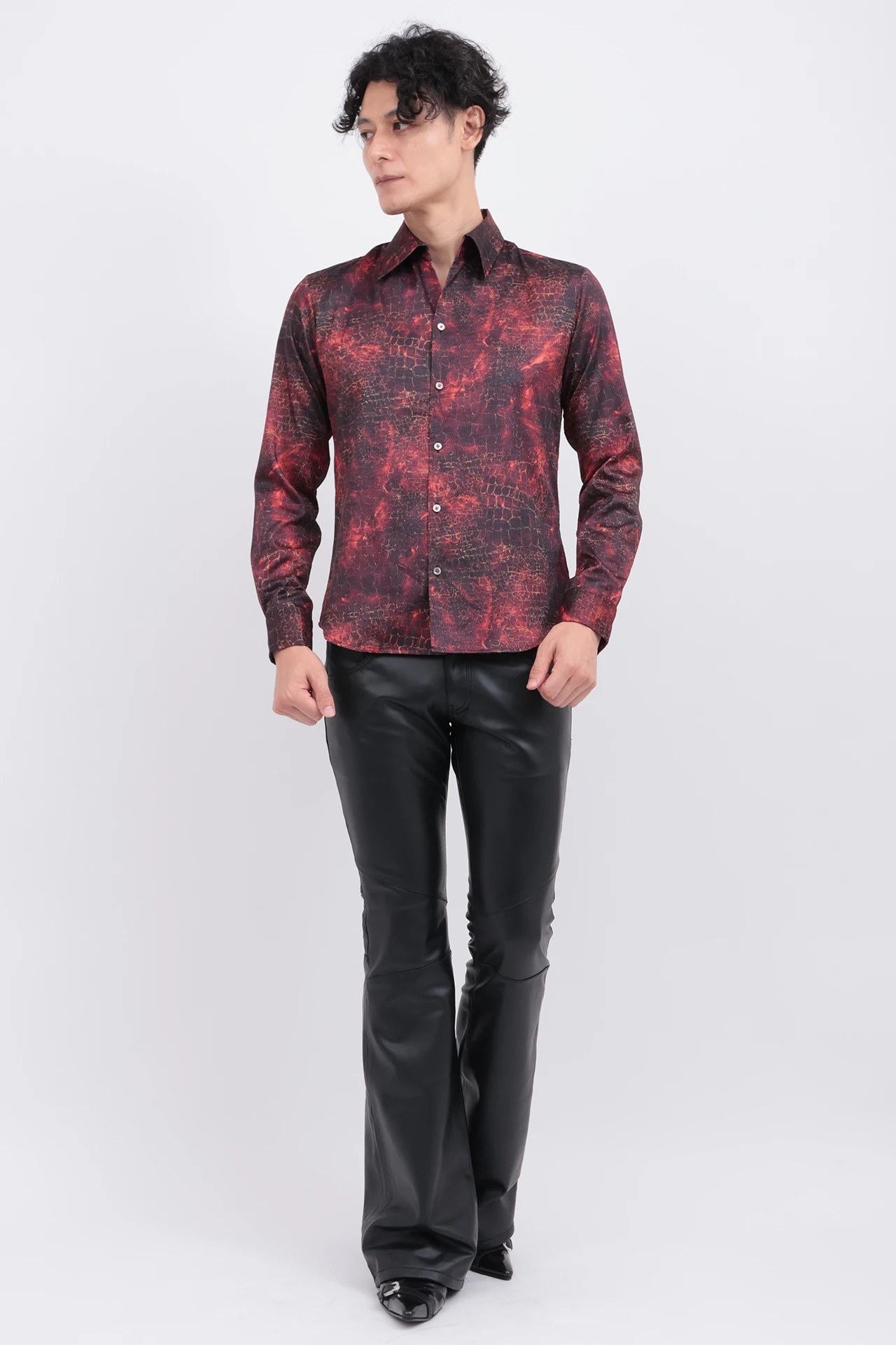 TORNADO MART∴マーブルクロコダイルプリントシャツ / TORNADO MART