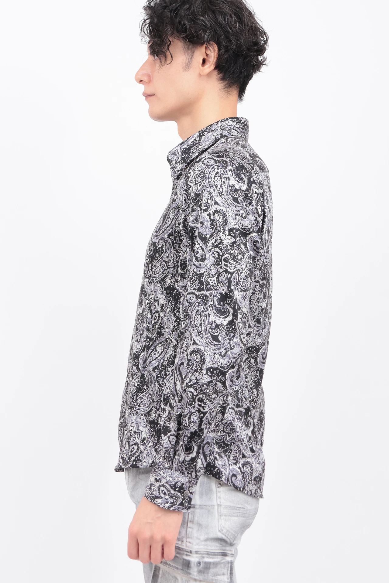 TORNADO MART∴ラギットペイズリープリントシャツ