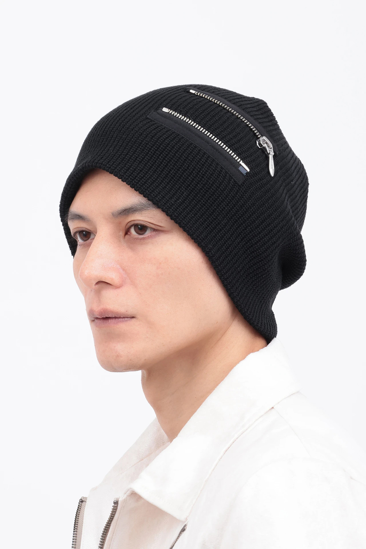 TORNADO MART∴ZIPアクセントニットキャップ / TORNADO MART