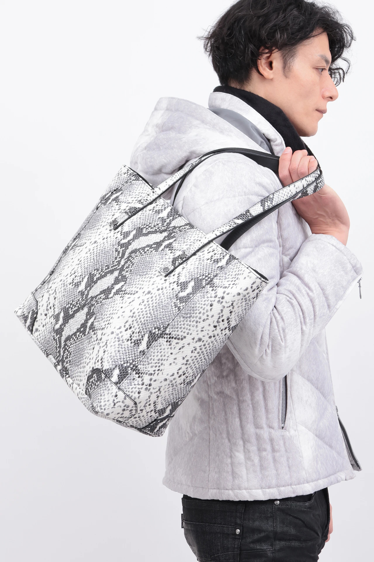 トルネードマート（TORNADO MART）/TORNADO MART∴パイソンプリントレザートートバッグ TORNADO MART∴パイソンプリントレザートートバッグ / TORNADO MART