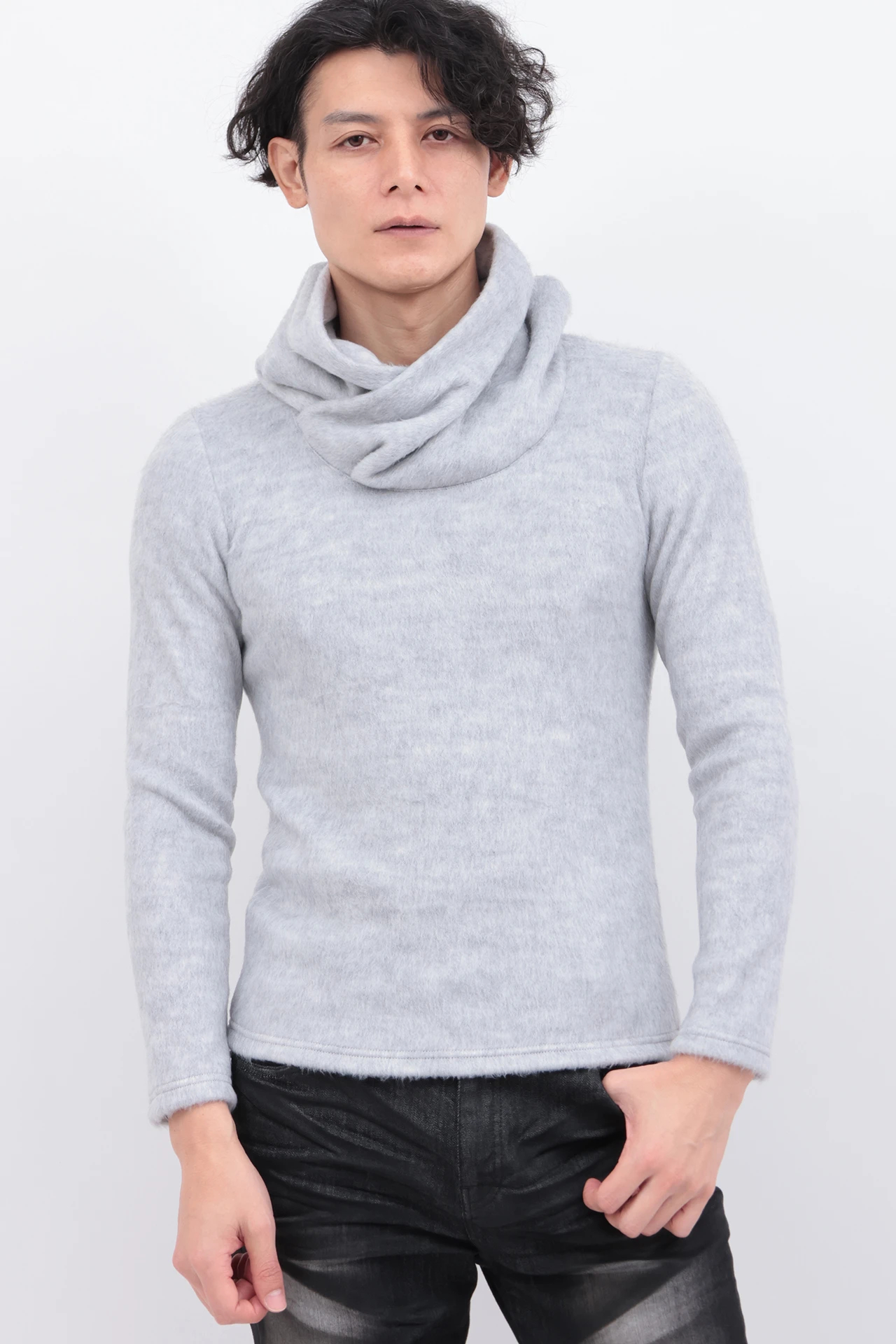 TORNADO MART∴スムースシャギードレープネックカットソー / TORNADO