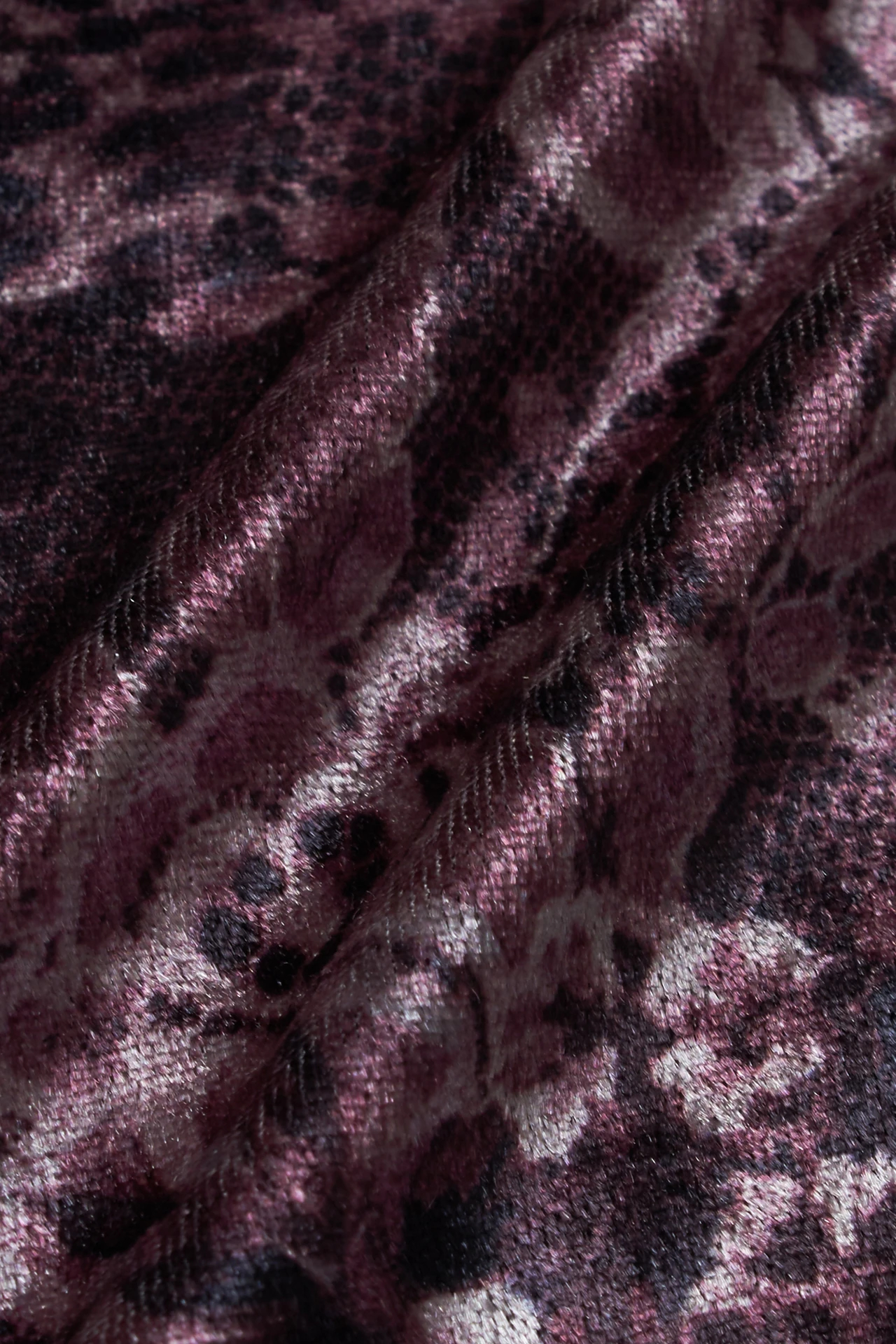 美品 トルネードマート ベロア レオパード 長袖カットソー TORNADO MART∴レオパードローズプリントベロアシャツ / TORNADO MART