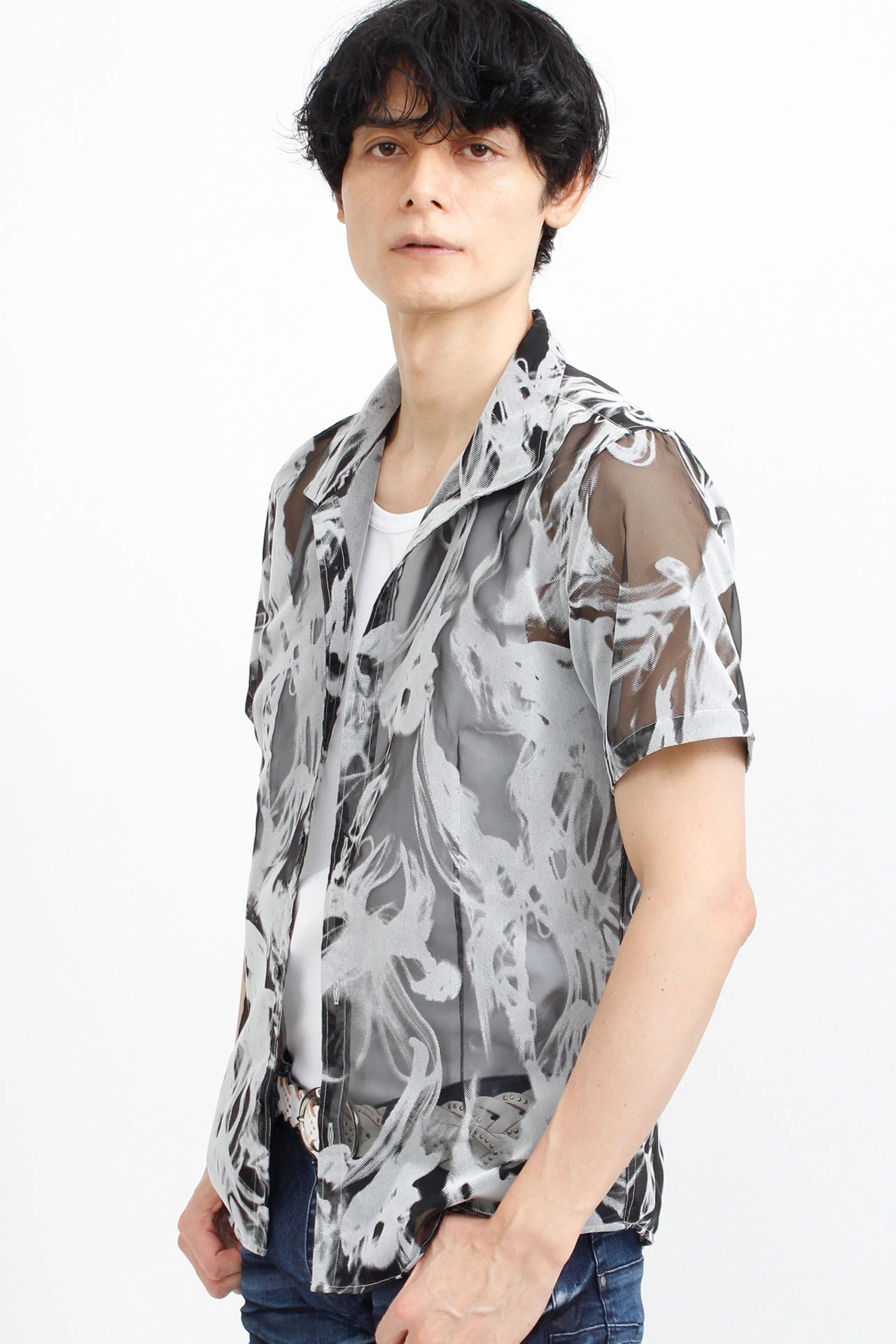 TORNADO MART半袖5枚セット TORNADO MART∴オーガンフロッキースモークプリント半袖シャツ