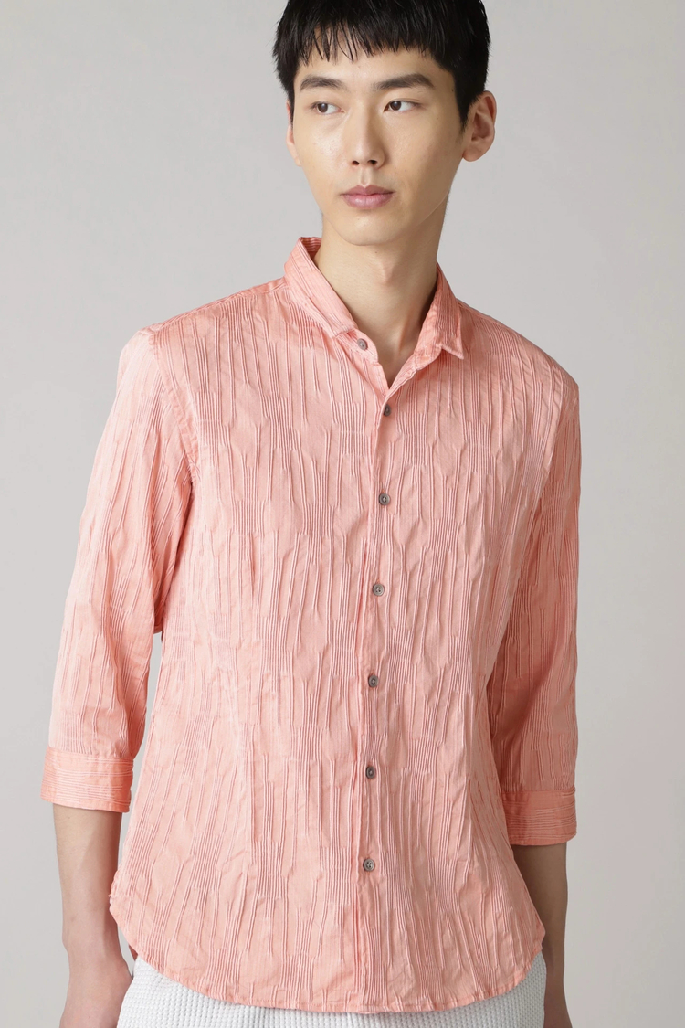 HIGH STREET(ハイストリート) |HIGH STREET∴ランダムタック7分袖シャツ