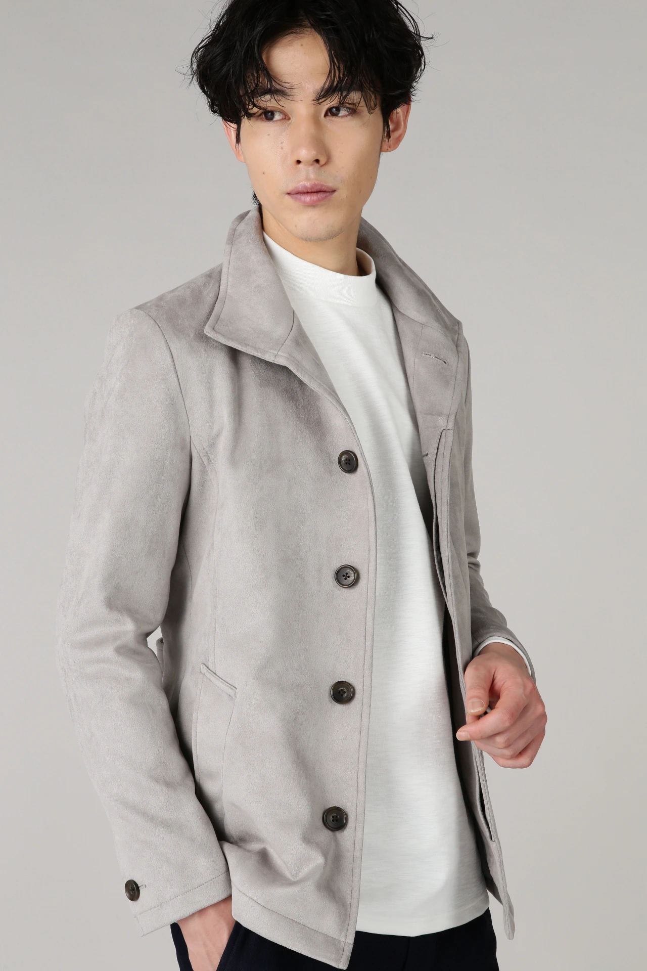 ハイストリート（HIGH STREET）/HIGH STREET∴スエード調ダンボールスタンドブルゾン HIGH STREET∴スエード調ダンボールスタンドブルゾン / HIGH STREET