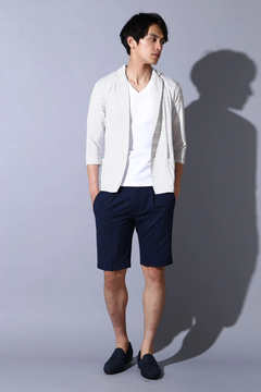 HIGH STREET(ハイストリート) |HIGH STREET∴スラブボーダー天竺7分袖カットJK