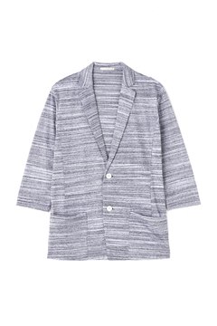 HIGH STREET(ハイストリート) |HIGH STREET∴スラブボーダー天竺7分袖カットJK