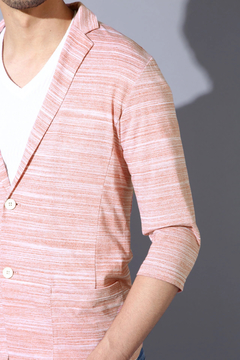 HIGH STREET(ハイストリート) |HIGH STREET∴スラブボーダー天竺7分袖カットJK