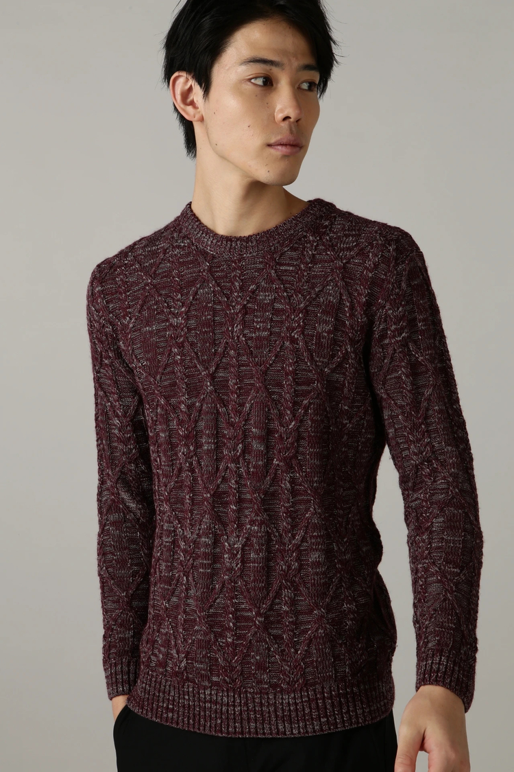 HIGH STREET(ハイストリート) |HIGH STREET∴ケーブルクルーネックニット