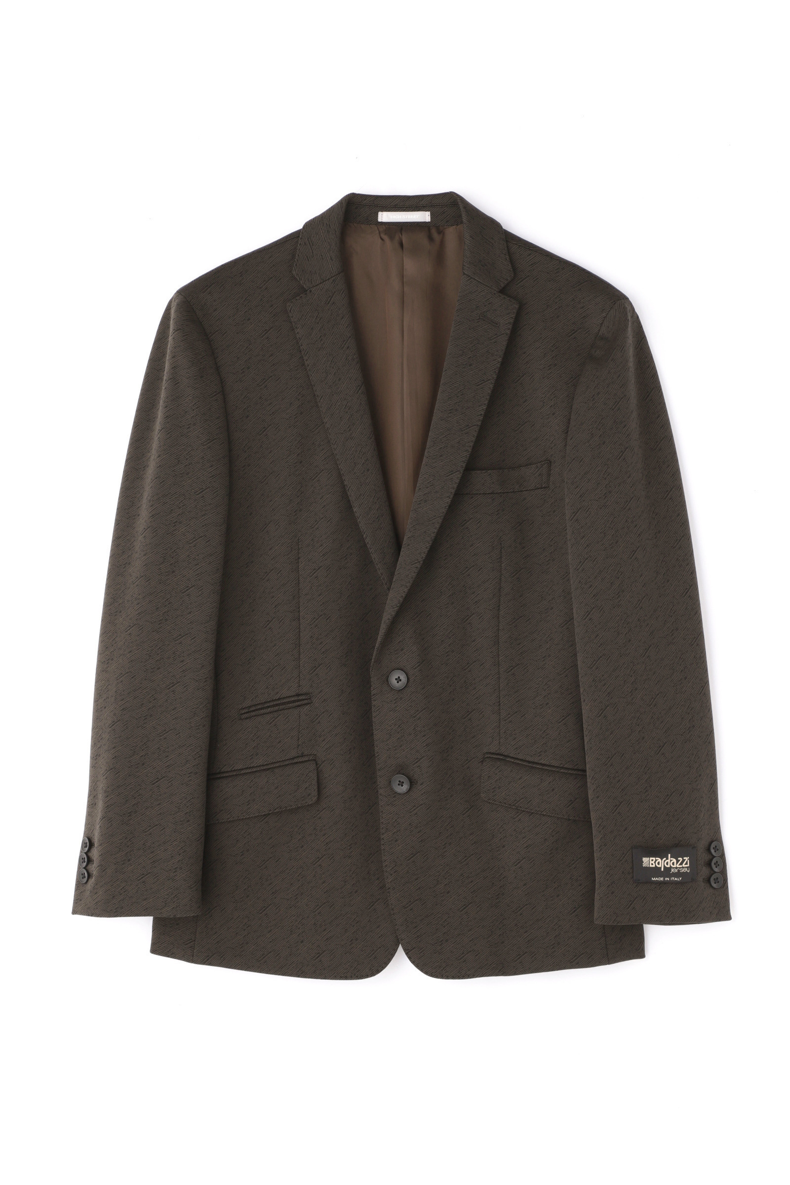 【ダークブラウン】HIGH STREET∴ナイロンジャガードストレッチジャケット HIGH STREET∴ナイロンジャガードストレッチジャケット / HIGH STREET