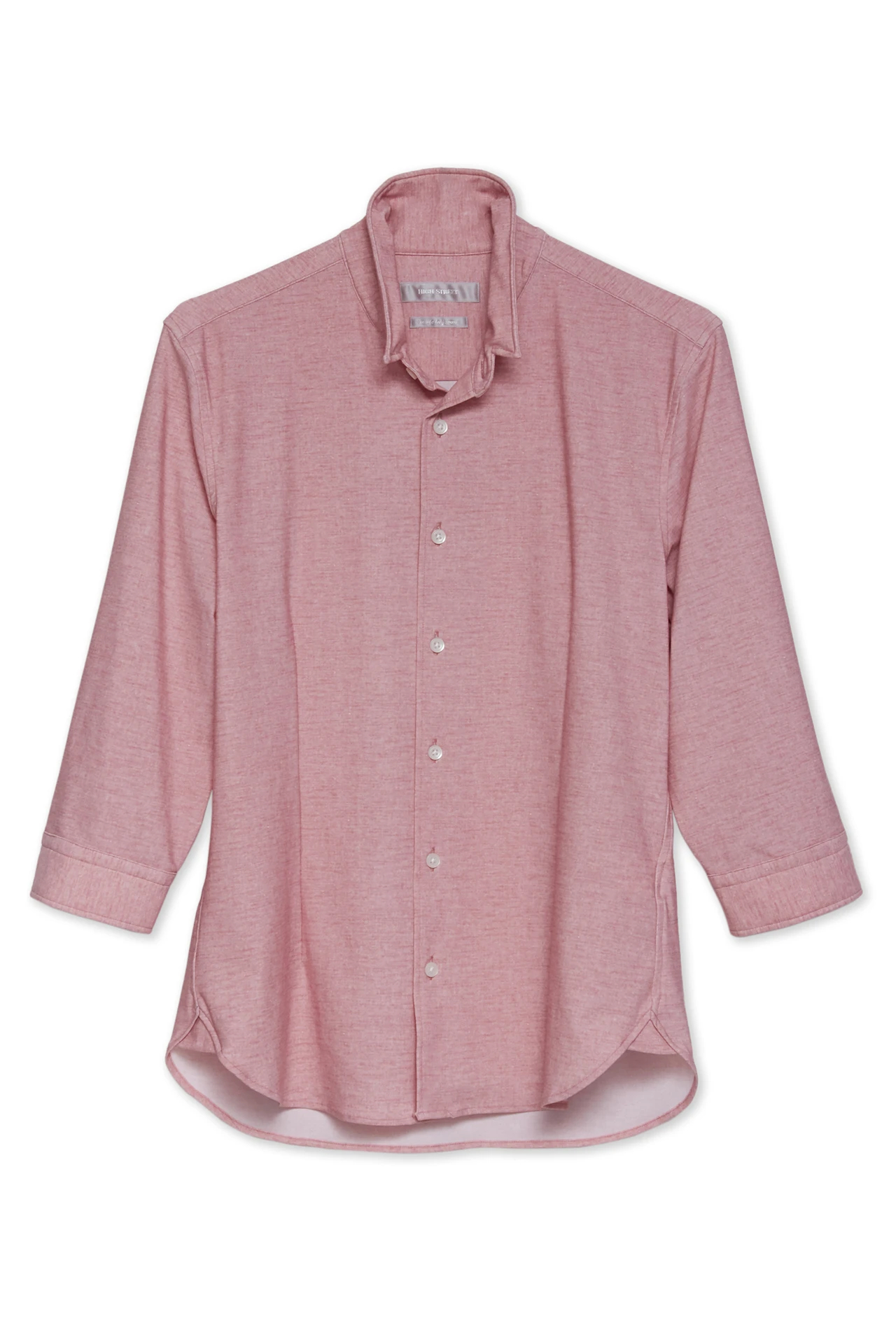 【イエロー】HIGH STREET∴HTシャンブレープリント7分袖シャツ ハイストリート HIGH STREET HIGH STREET∴HTシャンブレープリント7分