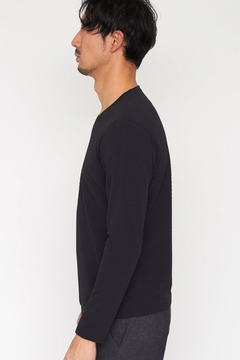 HIGH STREET(ハイストリート) |HIGH STREET∴RIPAモノグラム調ジャージ長袖VネックCS