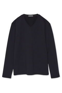 HIGH STREET(ハイストリート) |HIGH STREET∴RIPAモノグラム調ジャージ長袖VネックCS