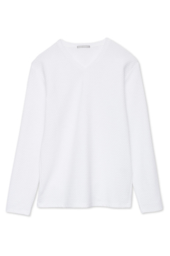 HIGH STREET(ハイストリート) |HIGH STREET∴RIPAモノグラム調ジャージ長袖VネックCS