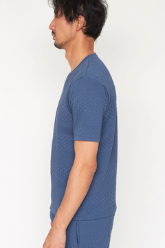 HIGH STREET(ハイストリート) |HIGH STREET∴ジオメトリックボーダーVネック半袖Tシャツ