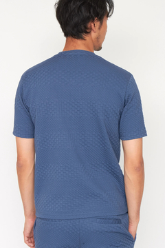 HIGH STREET(ハイストリート) |HIGH STREET∴ジオメトリックボーダーVネック半袖Tシャツ