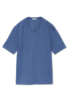 HIGH STREET(ハイストリート) |HIGH STREET∴ジオメトリックボーダーVネック半袖Tシャツ