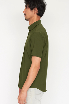 HIGH STREET(ハイストリート) |HIGH STREET∴４WAYサッカー釦ダウン半袖シャツ