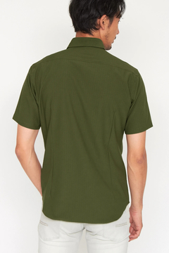 HIGH STREET(ハイストリート) |HIGH STREET∴４WAYサッカー釦ダウン半袖シャツ