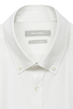 HIGH STREET(ハイストリート) |HIGH STREET∴４WAYサッカー釦ダウン半袖シャツ