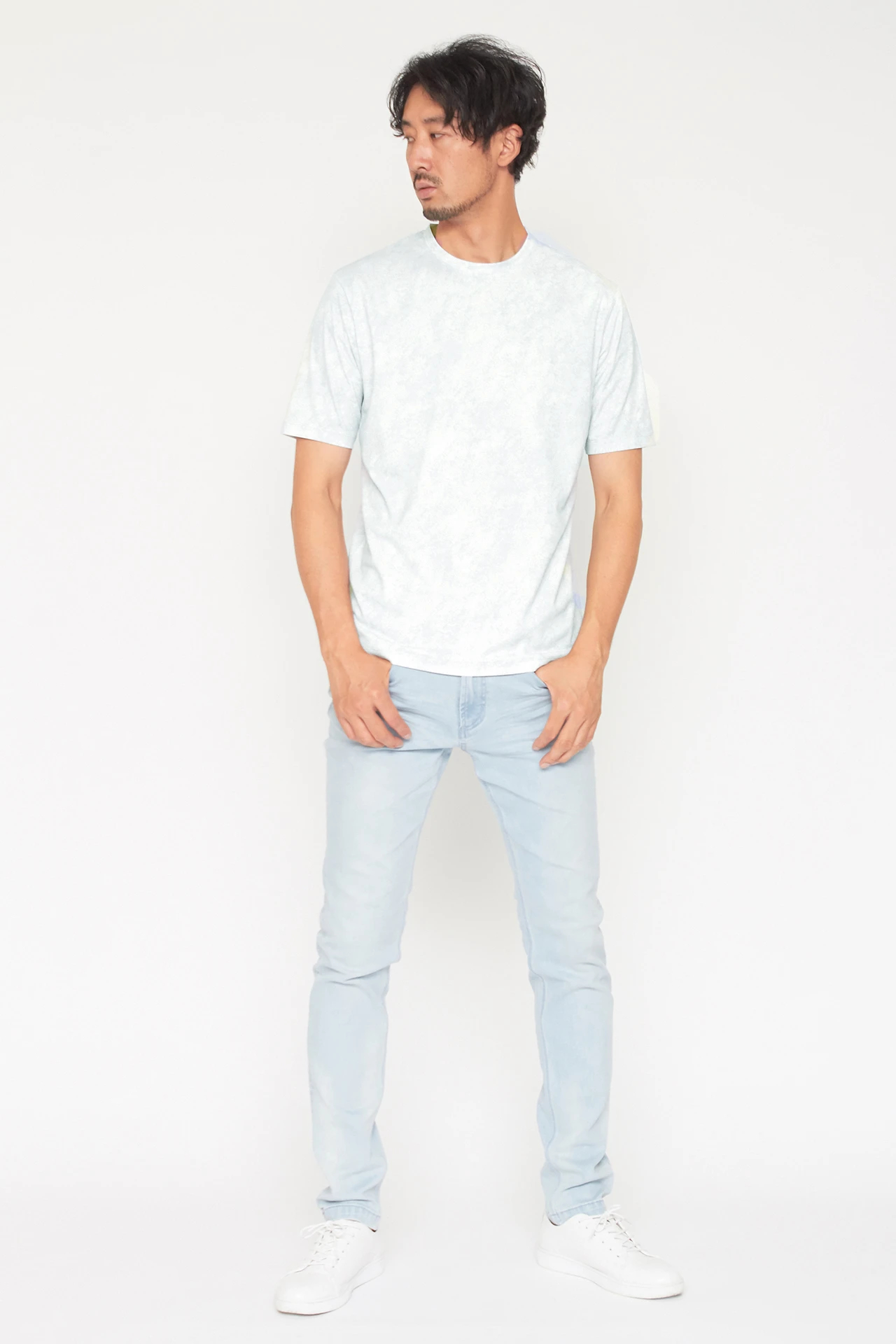 HIGH STREET∴ROUGHプリント鹿の子クルーネック半袖Ｔシャツ セール】HIGH STREET∴ROUGHプリント鹿の子クルーネック半袖T