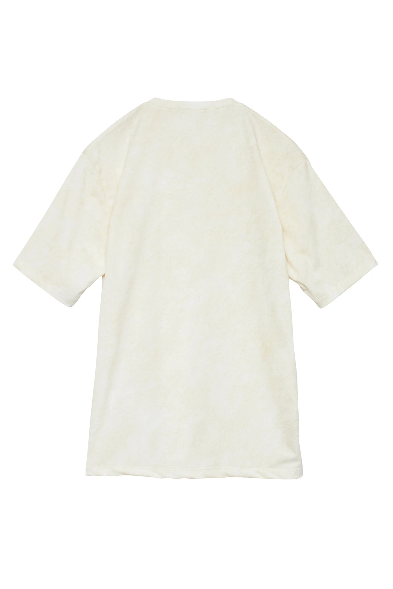 【ベージュ】HIGH STREET∴ROUGHプリント鹿の子クルーネック半袖Tシャツ HIGH STREET∴ROUGHプリント鹿の子クルーネック半袖Tシャツ / HIGH