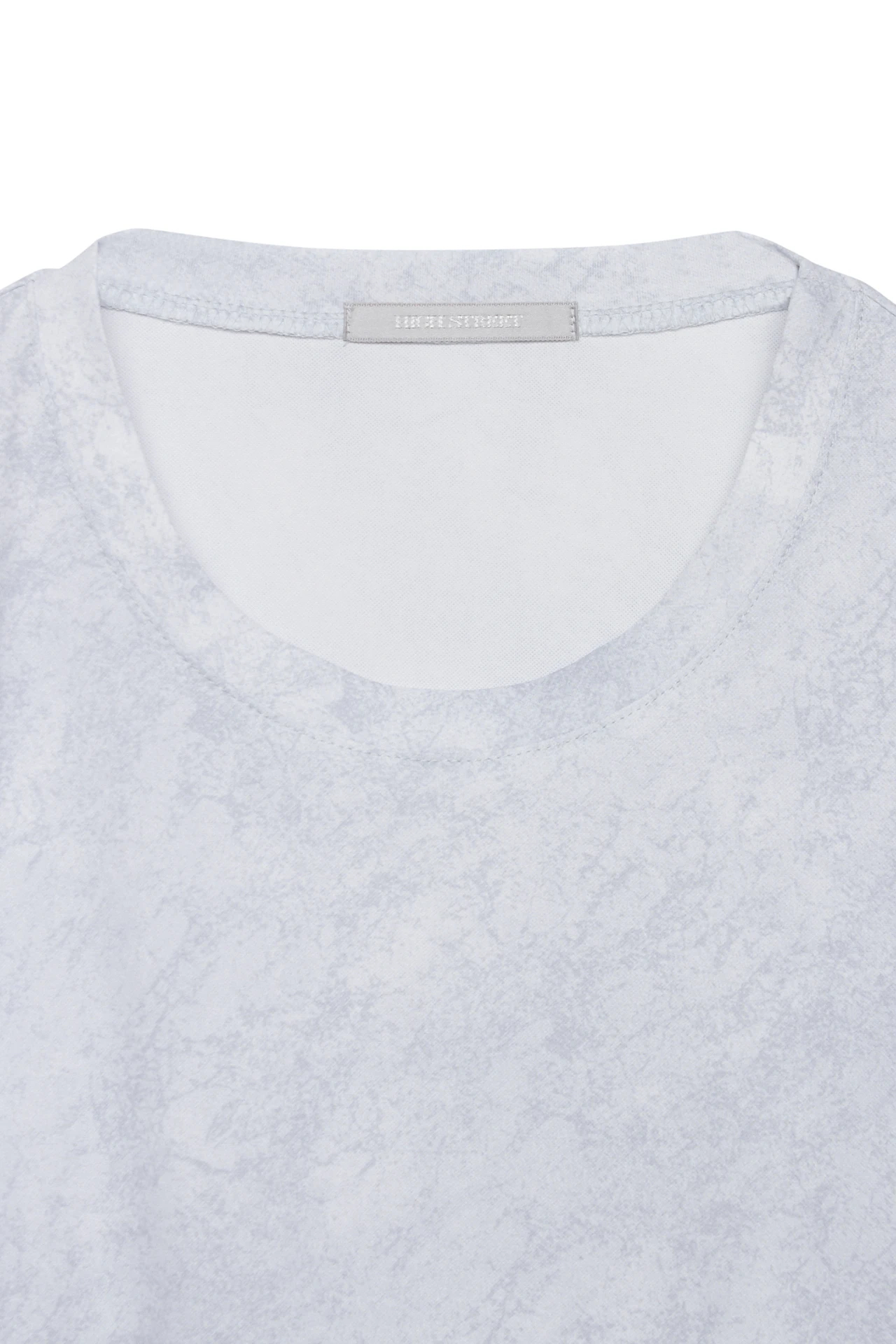 HIGH STREET∴ROUGHプリント鹿の子クルーネック半袖Tシャツ