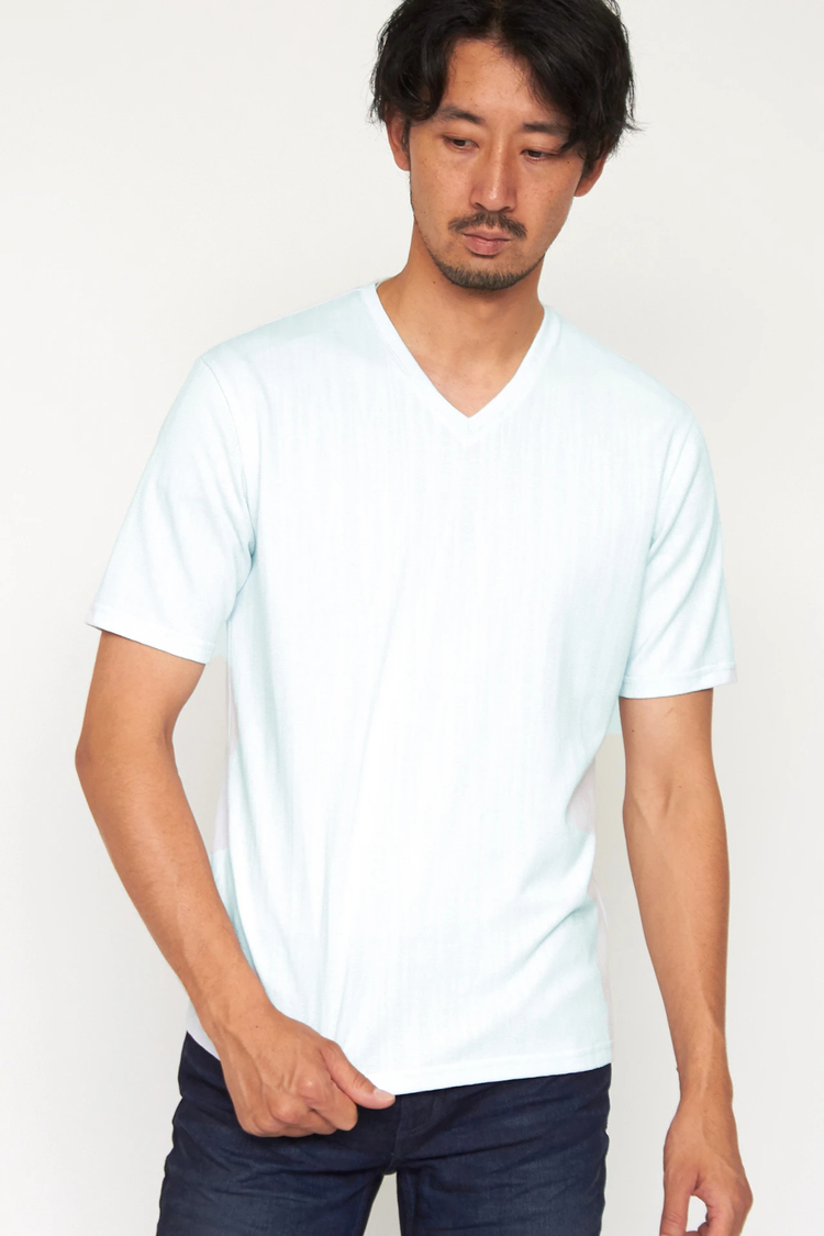 HIGH STREET(ハイストリート) |HIGH STREET∴ウェーブJQ半袖VネックTシャツ