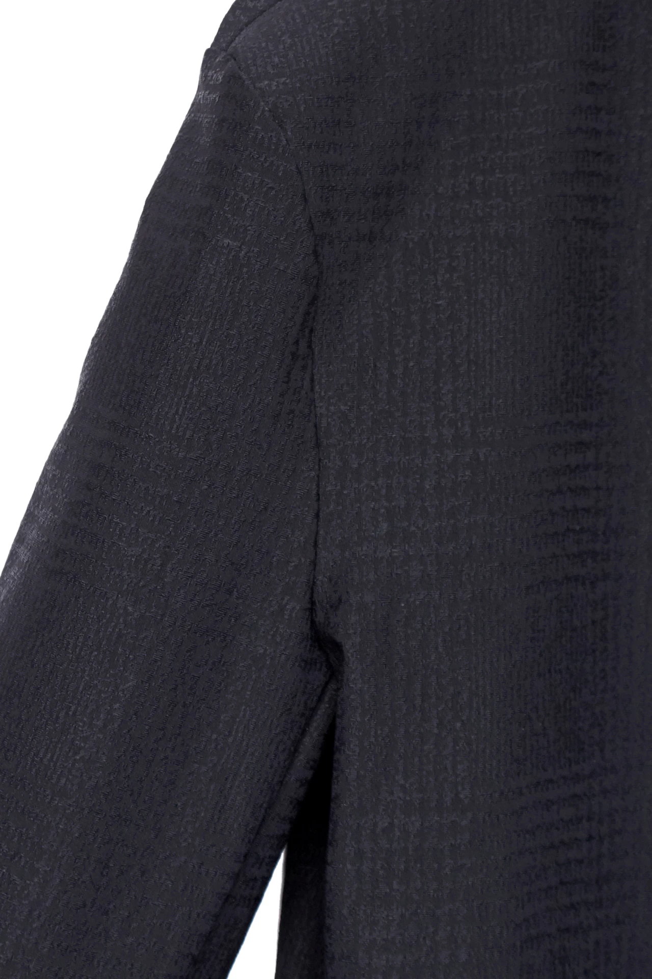 HIGH STREET∴4WAYグレンチェックジャガードノーカラー