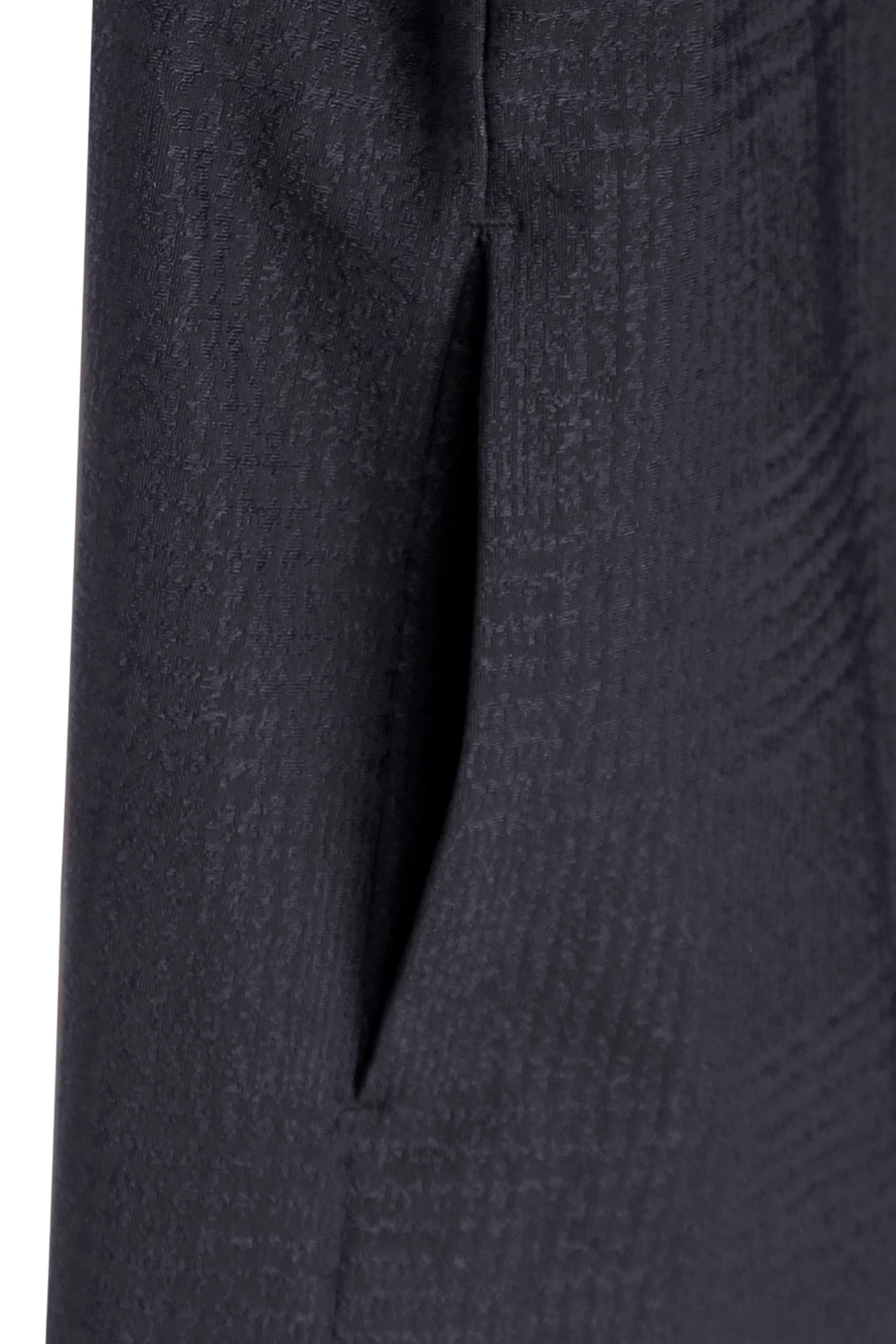 HIGH STREET∴4WAYグレンチェックジャガードノーカラー