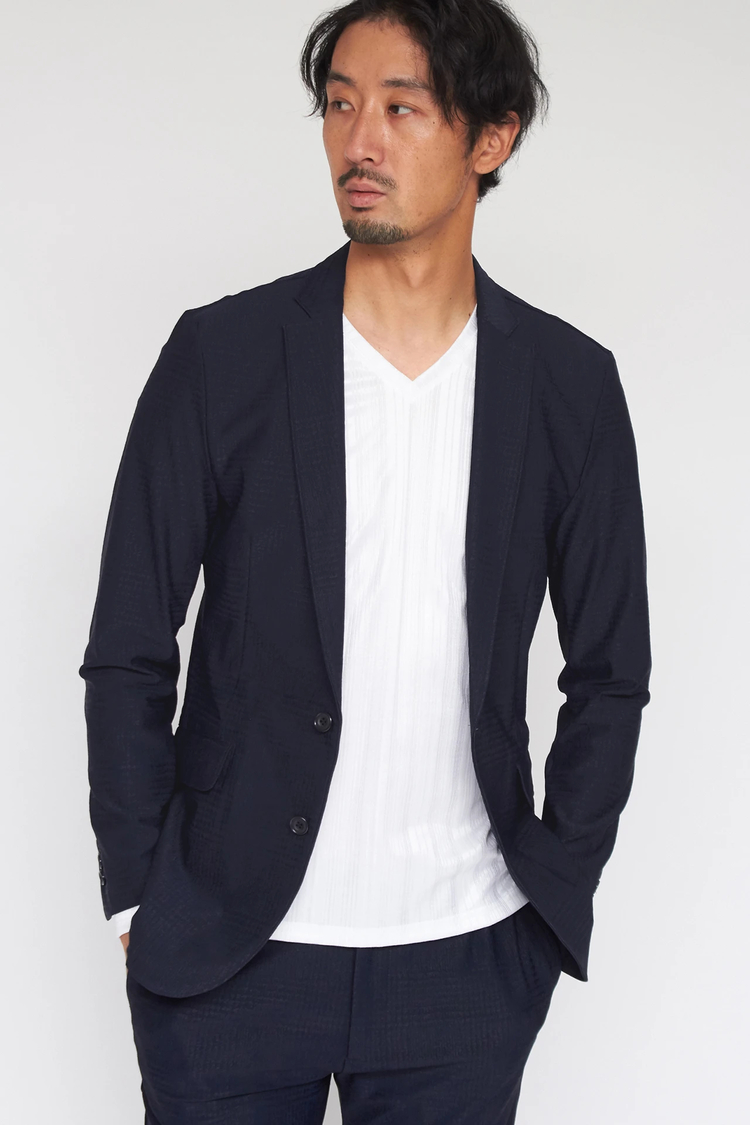 HIGH STREET(ハイストリート) |HIGH STREET∴4WAYグレンチェックジャガードジャケット