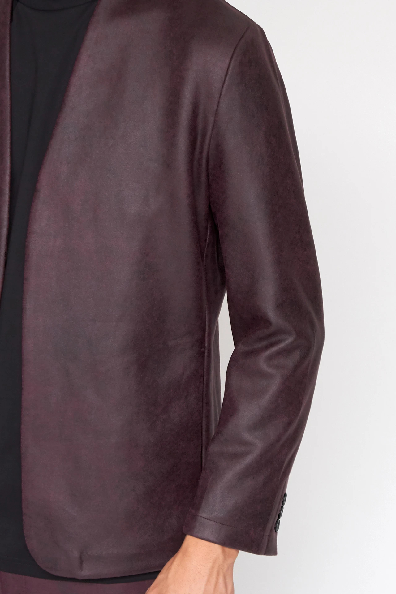 HIGH STREET∴スエードプリントノーカラージャケット / HIGH STREET