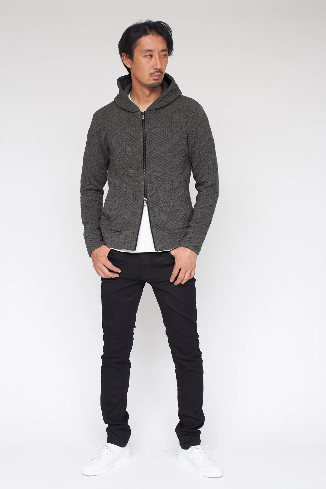 レア！美品！【Tornado Mart】ダブルジップパーカー/ レオパード柄 HIGH STREET∴キカ柄キルトジャガードZipパーカー / HIGH STREET