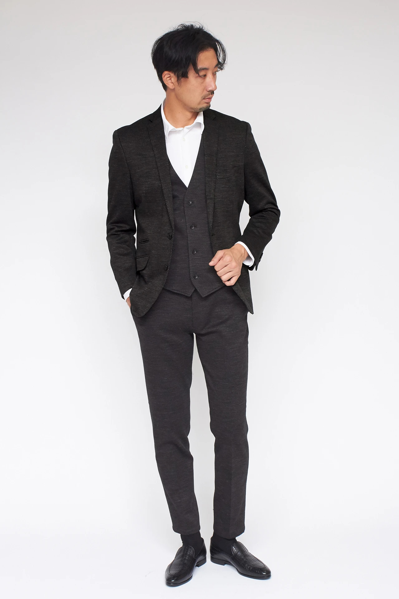 ★美品★ TORNADO MART ウェーブ ストレッチ 光沢 ジャケット 黒 ☆美品☆ TORNADO MART ウェーブ ストレッチ 光沢 ジャケット 黒