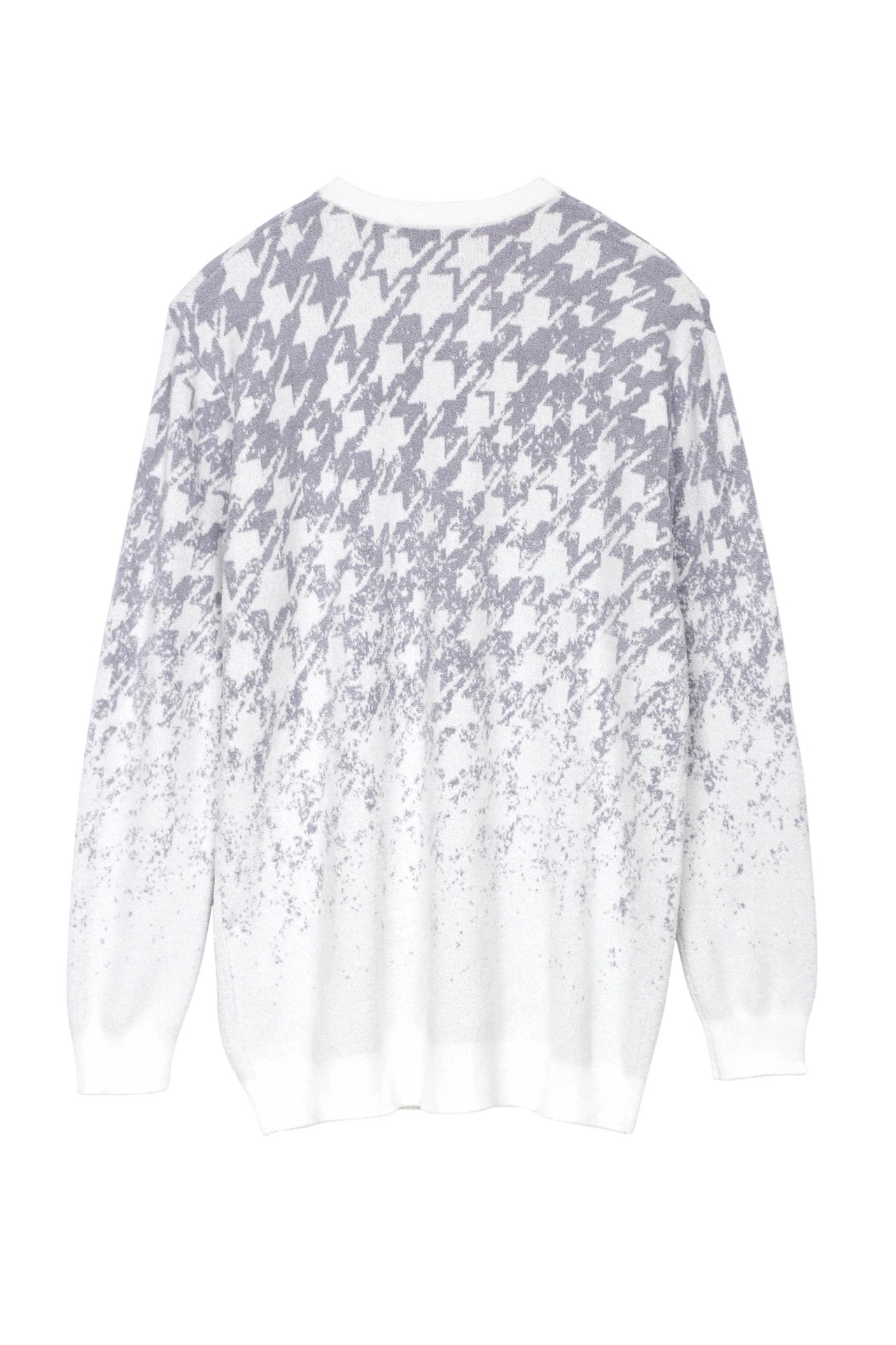 HIGH STREET∴グラデーション千鳥柄モールクルーネックニット / HIGH