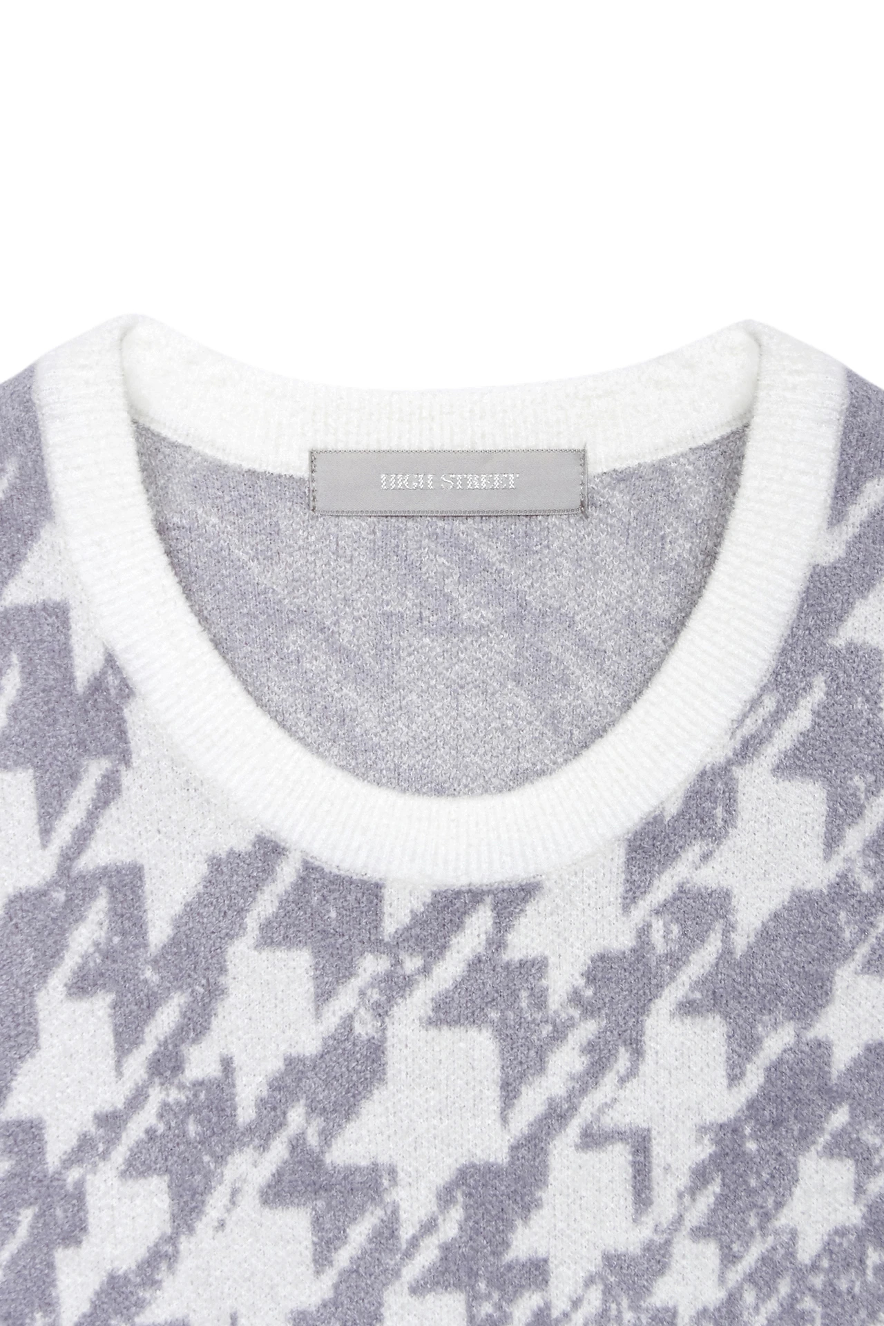 HIGH STREET∴グラデーション千鳥柄モールクルーネックニット / HIGH