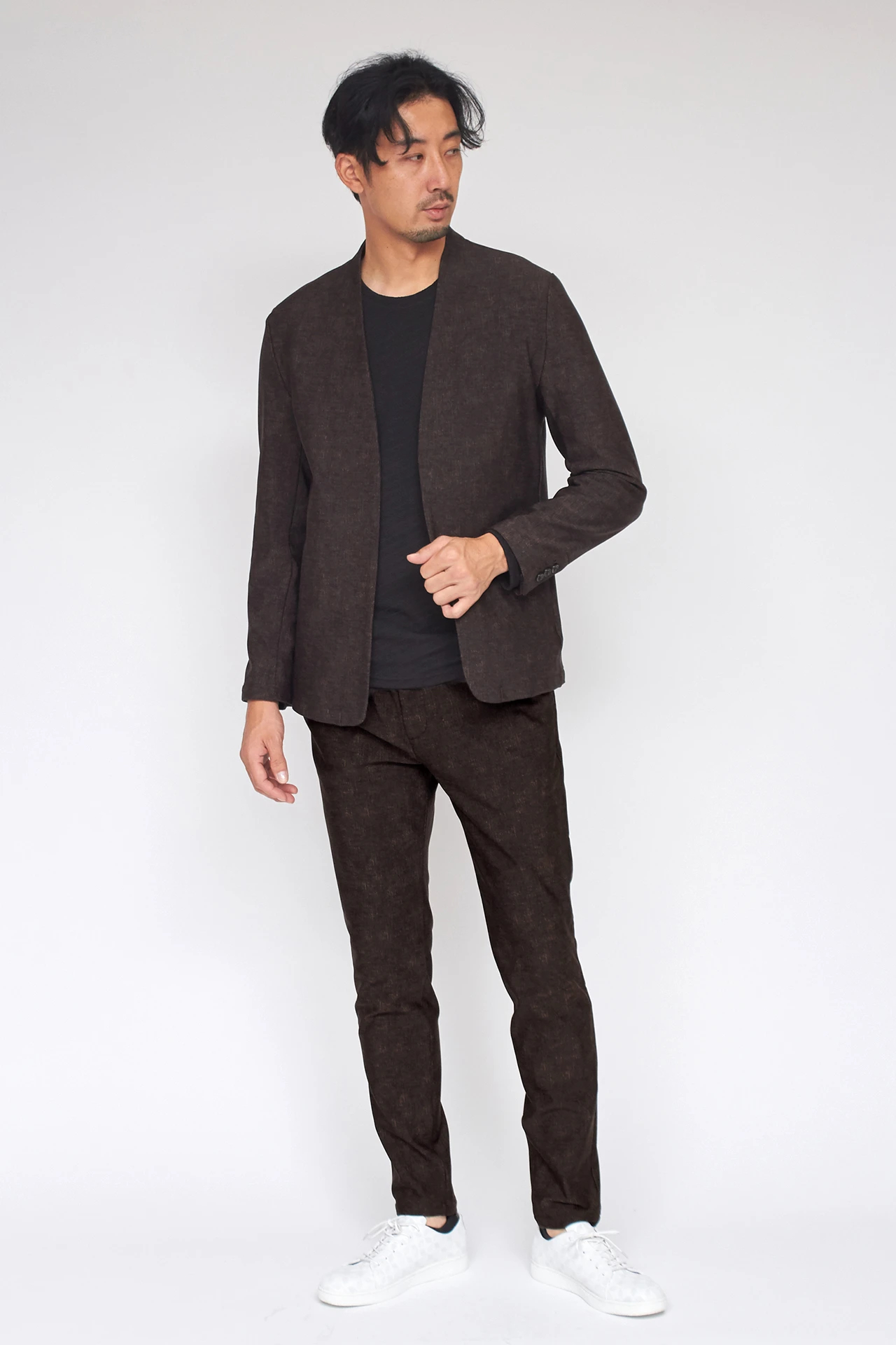 【ブラウン】HIGH STREET∴ハイテンション起毛プリントJK HIGH STREET∴ヒートパフォーマーデニムプリントイージーパンツ / HIGH