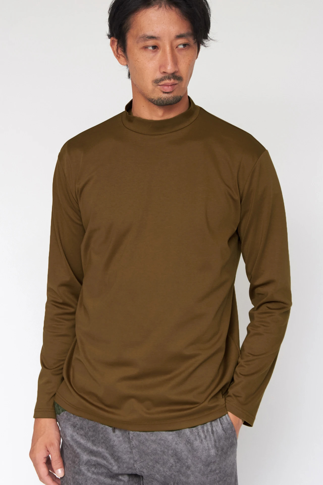 HIGH STREET∴シルケットポンチ長袖モックネック HIGH STREET∴シルケットポンチ長袖モックネック / HIGH STREET