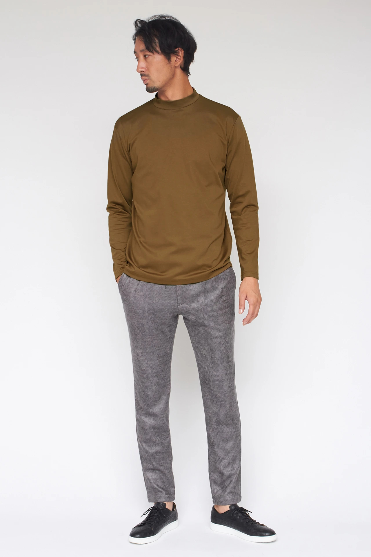 HIGH STREET∴シルケットポンチ長袖モックネック HIGH STREET∴シルケットポンチ長袖モックネック / HIGH STREET