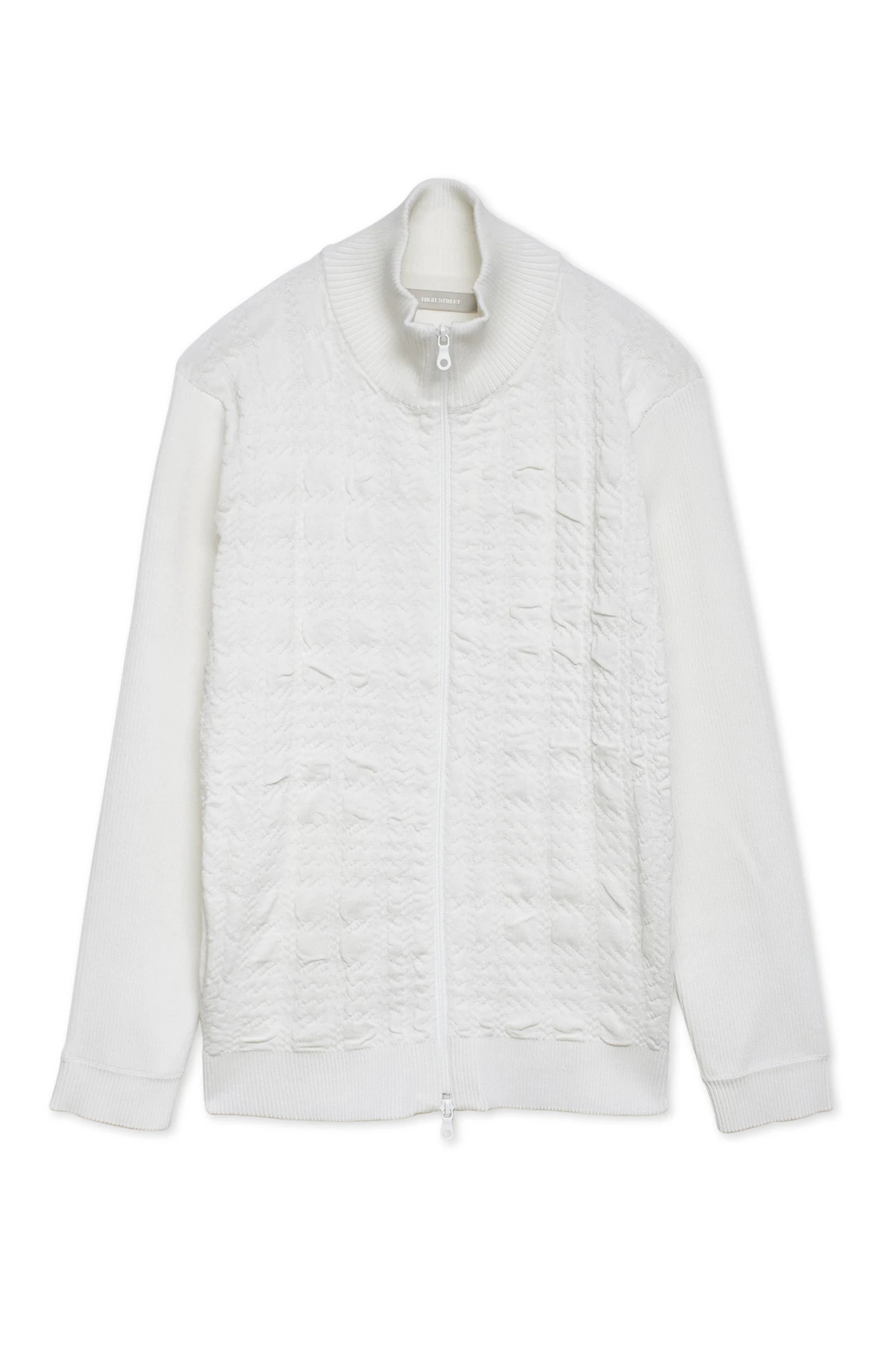 HIGH STREET∴フクレチェックスタンドZIPニット / HIGH STREET（ハイ