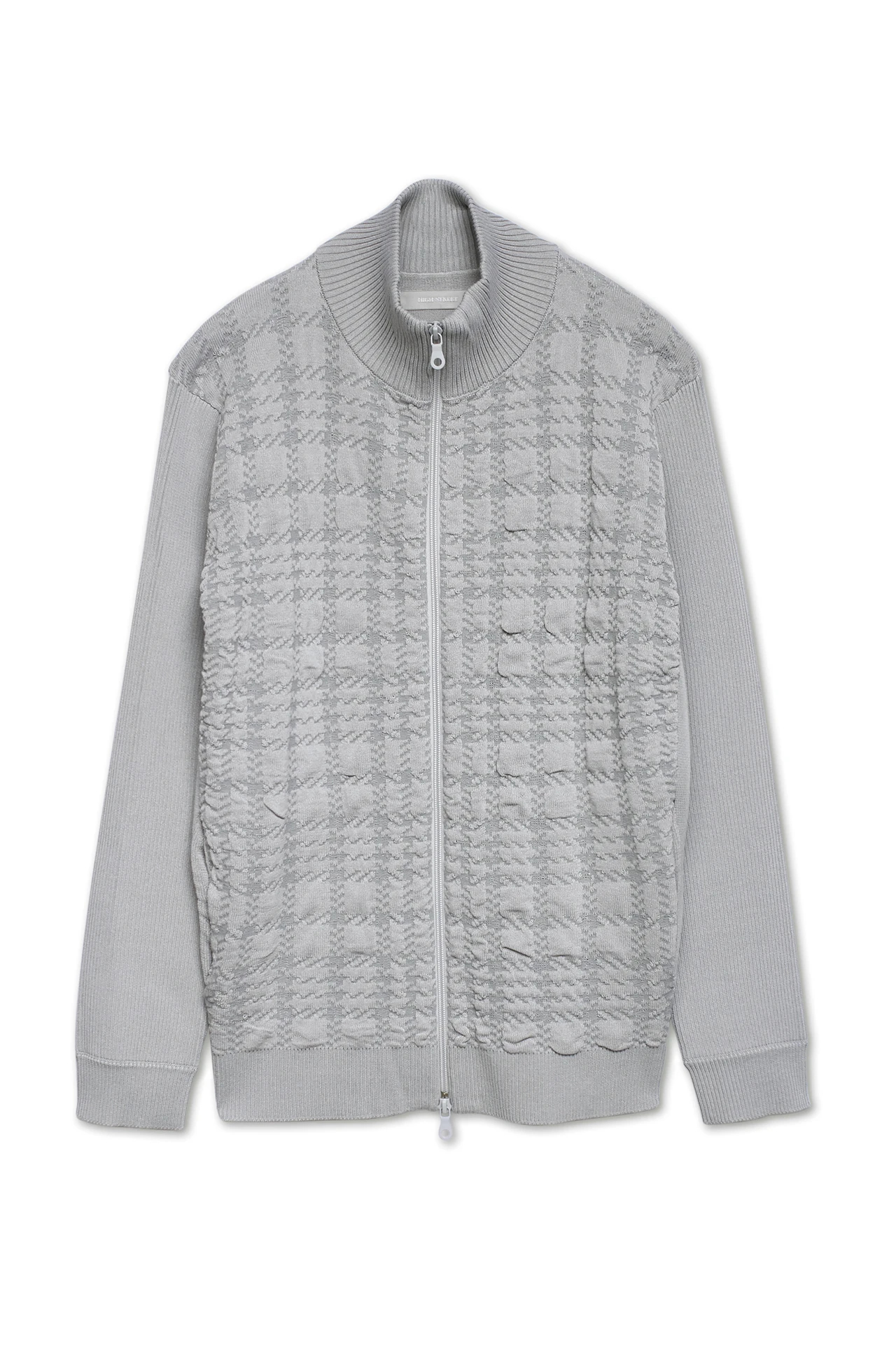 HIGH STREET∴フクレチェックスタンドZIPニット / HIGH STREET（ハイ