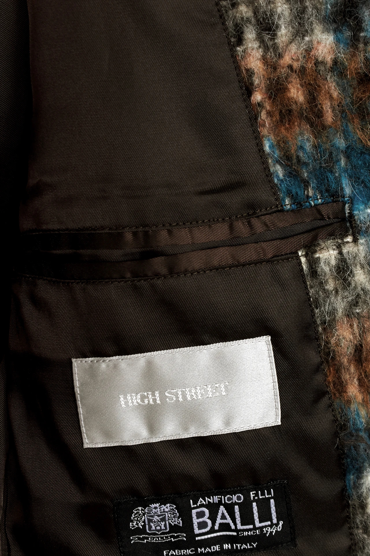 HIGH STREET∴BALLIシャギーチェックスタンドコート / HIGH