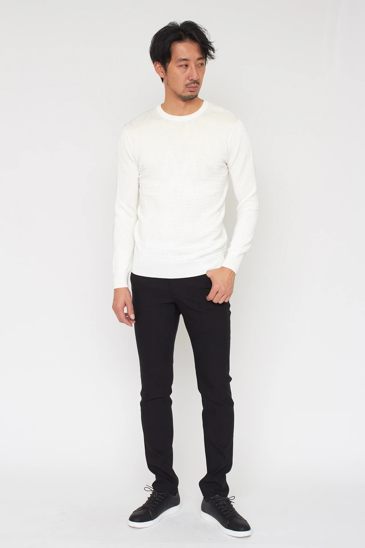 HIGH STREET∴シェブロンリンクスクルーネックニット / HIGH STREET