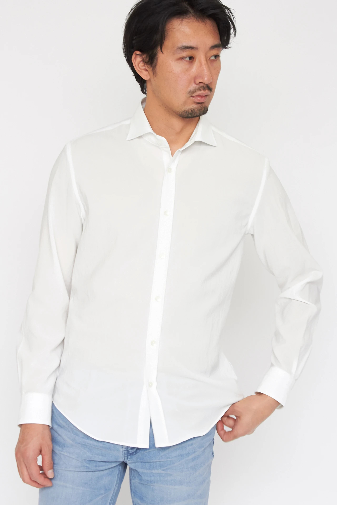 HIGH STREET∴シック＆シンドライストレッチカッタウェイシャツ / HIGH